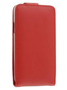 HTC Desire VC Genuine Leather Flip Case - Red