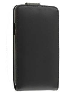 HTC Desire VC Genuine Leather Flip Case - Classic Black