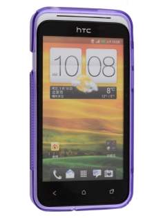 HTC Desire VC T328d Wave Case - Frosted Purple/Purple