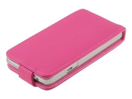 HTC Desire VC Genuine Leather Flip Case - Pink