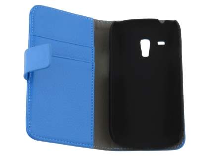 Synthetic Leather Wallet Case with Stand for Samsung I8190 Galaxy S3 mini - Blue