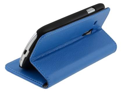 Synthetic Leather Wallet Case with Stand for Samsung I8190 Galaxy S3 mini - Blue