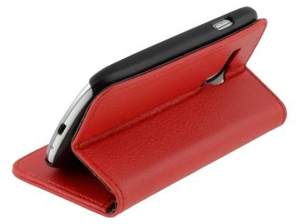 Synthetic Leather Wallet Case with Stand for Samsung I8190 Galaxy S3 mini - Red