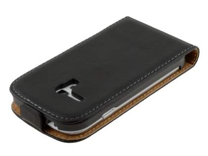 Samsung I8190 Galaxy S3 mini Slim Synthetic Leather Flip Case - Classic Black