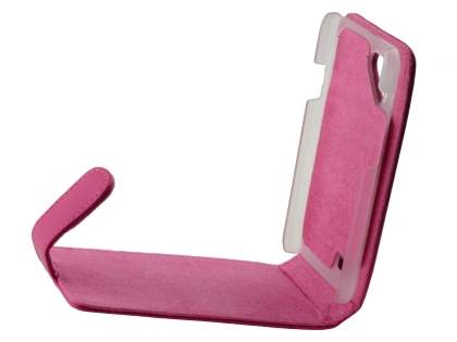 HTC Desire VC Genuine Leather Flip Case - Pink