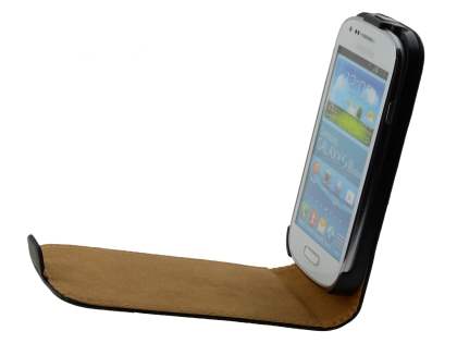 Samsung I8190 Galaxy S3 mini Slim Synthetic Leather Flip Case - Classic Black