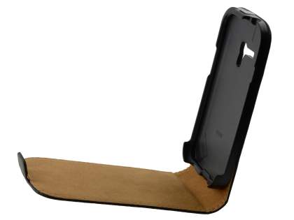 Samsung I8190 Galaxy S3 mini Slim Synthetic Leather Flip Case - Classic Black