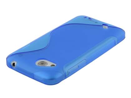 HTC Desire VC T328d Wave Case - Frosted Blue/Blue