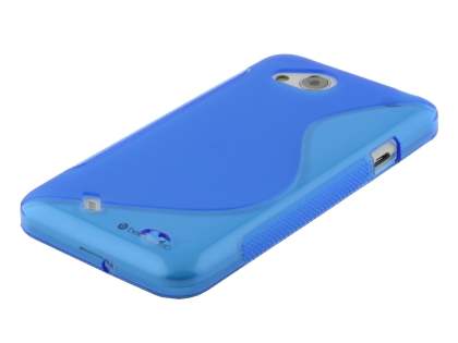 HTC Desire VC T328d Wave Case - Frosted Blue/Blue