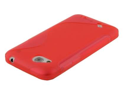 HTC Desire VC T328d Wave Case - Frosted Red/Red