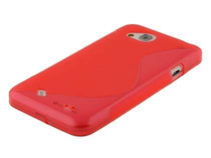 HTC Desire VC T328d Wave Case - Frosted Red/Red