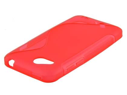 HTC Desire VC T328d Wave Case - Frosted Red/Red