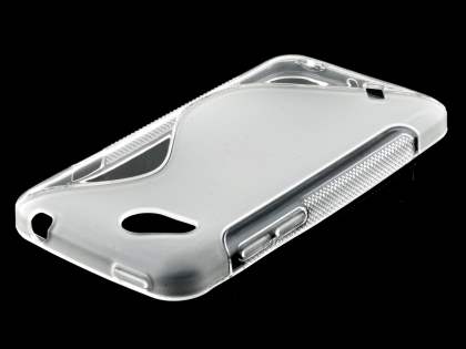 HTC Desire VC T328d Wave Case - Frosted Clear/Clear