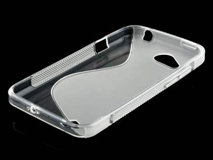 HTC Desire VC T328d Wave Case - Frosted Clear/Clear