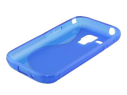 Wave Case for Samsung Galaxy Trend Plus S7583T/S Duos S7562 - Frosted Blue/Blue