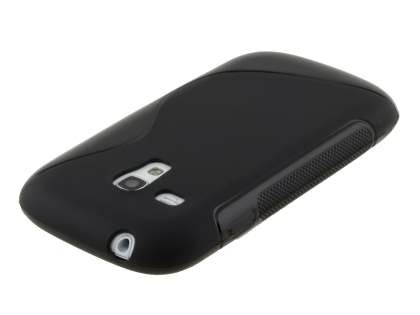 Wave Case for Samsung I8190 Galaxy S3 mini - Frosted Black/Black
