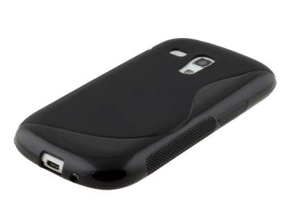 Wave Case for Samsung I8190 Galaxy S3 mini - Frosted Black/Black