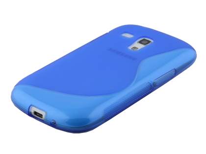 Wave Case for Samsung I8190 Galaxy S3 mini - Frosted Blue/Blue