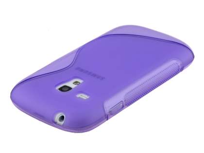 Wave Case for Samsung I8190 Galaxy S3 mini - Frosted Purple/Purple