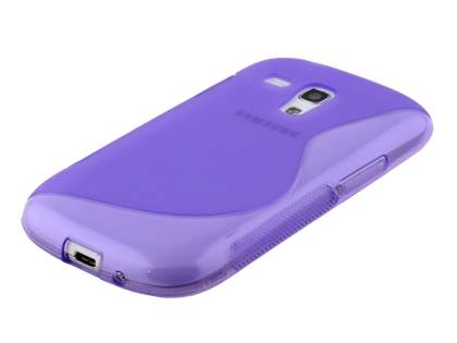 Wave Case for Samsung I8190 Galaxy S3 mini - Frosted Purple/Purple