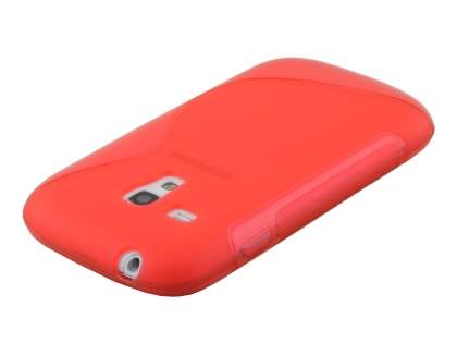 Wave Case for Samsung I8190 Galaxy S3 mini - Frosted red/red