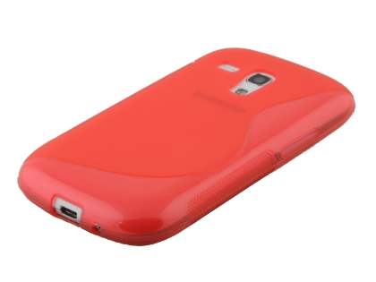 Wave Case for Samsung I8190 Galaxy S3 mini - Frosted red/red