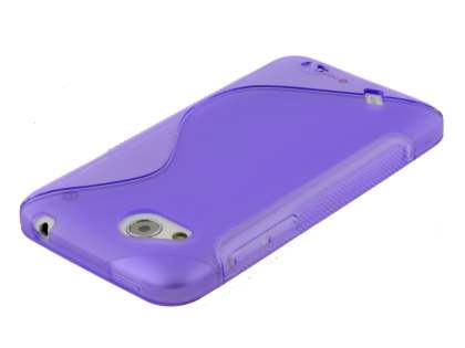 HTC Desire VC T328d Wave Case - Frosted Purple/Purple