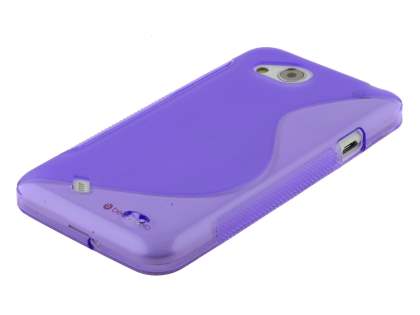 HTC Desire VC T328d Wave Case - Frosted Purple/Purple