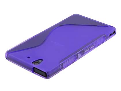 Wave Case for Sony Xperia Z - Frosted Purple/Purple