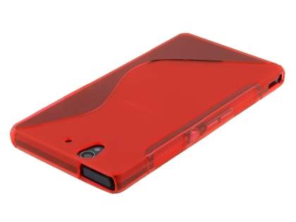 Wave Case for Sony Xperia Z - Frosted Red/Red