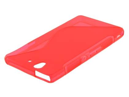 Wave Case for Sony Xperia Z - Frosted Red/Red