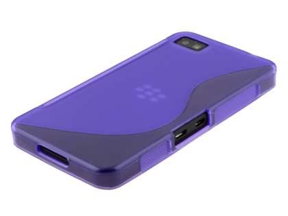 Wave Case for BlackBerry Z10 - Frosted Purple/Purple