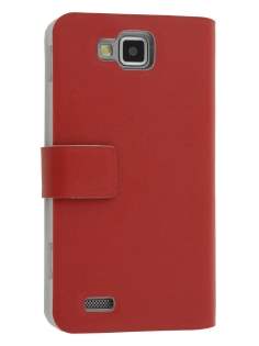 Slim Genuine Leather Portfolio Case for Samsung Ativ S I8750 - Red Slim Genuine Leather Portfolio Case for Samsung Ativ S I8750 - Red