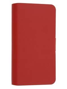 Slim Genuine Leather Portfolio Case for Samsung Ativ S I8750 - Red
