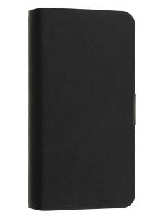Slim Genuine Leather Portfolio Case for Samsung Ativ S I8750 - Classic Black