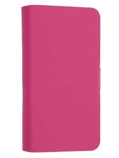 Slim Genuine Leather Portfolio Case for Samsung Ativ S I8750 - Pink