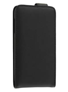 Genuine Leather Flip Case for Samsung Ativ S I8750 - Classic Black