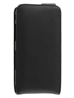 Genuine Leather Flip Case for Samsung I8530 Galaxy Beam - Classic Black
