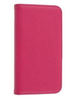 HTC One X / XL / X+ Slim Synthetic Leather Wallet Case with Stand - Pink