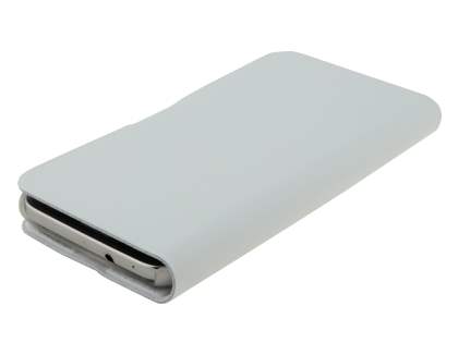 Slim Genuine Leather Portfolio Case for Samsung Ativ S I8750 - Pearl White