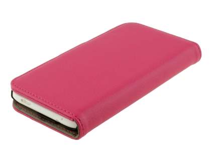 HTC One X / XL / X+ Slim Synthetic Leather Wallet Case with Stand - Pink