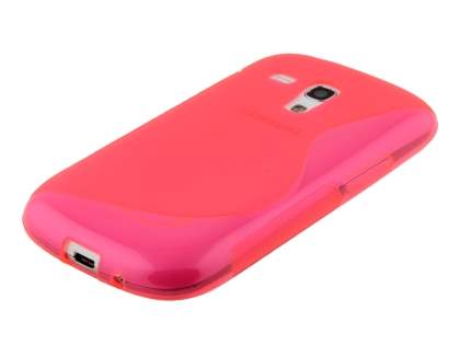 Wave Case for Samsung I8190 Galaxy S3 mini - Frosted Pink/Pink