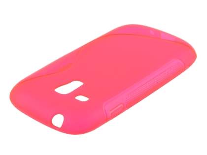 Wave Case for Samsung I8190 Galaxy S3 mini - Frosted Pink/Pink