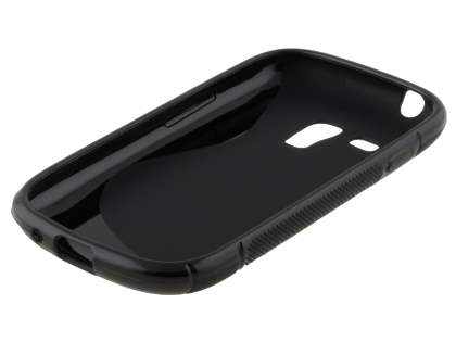 Wave Case for Samsung I8190 Galaxy S3 mini - Frosted Black/Black