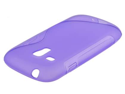 Wave Case for Samsung I8190 Galaxy S3 mini - Frosted Purple/Purple