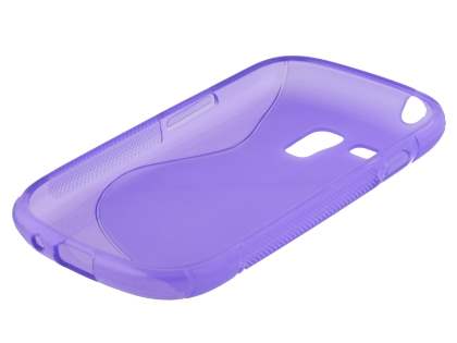 Wave Case for Samsung I8190 Galaxy S3 mini - Frosted Purple/Purple