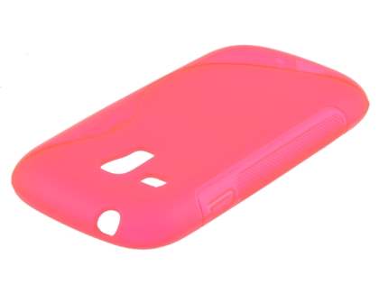 Wave Case for Samsung I8190 Galaxy S3 mini - Frosted red/red