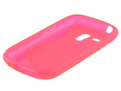 Wave Case for Samsung I8190 Galaxy S3 mini - Frosted red/red