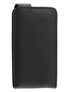Genuine Leather Flip Case for Nokia Lumia 620 - Classic Black