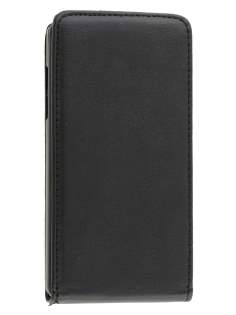 Synthetic Leather Flip Case for LG Optimus G E975 - Classic Black